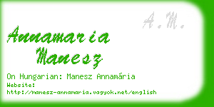 annamaria manesz business card